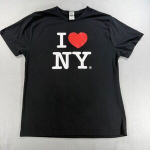I Love NY NYC Souvenir‎ Graphic T-Shirt Men's Large Black Cotton